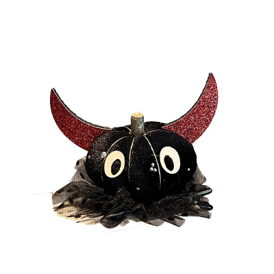 万圣节搞怪南瓜小恶魔头纱发夹