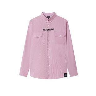 VETEMENTS条纹衬衫宽松休闲百搭长袖上衣 301446