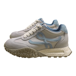 蓝色厚底德训鞋女2026新款爆款春季女鞋百搭鞋子内增高休闲运动鞋