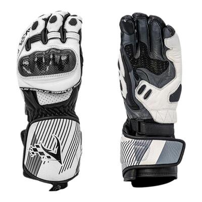 SBK摩托车竞技手套碳纤维长款防护骑士手套机车赛车防摔骑行触屏