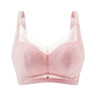 黑天鹅防走光内衣女夏季薄款大胸显小文胸收副乳上托防下垂胸罩