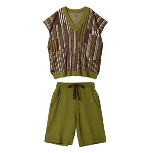 【条纹背心家居服】JNBYHOME江南布衣春夏全棉马甲睡衣男女可外穿