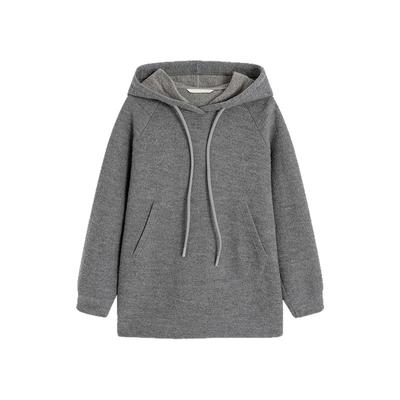 【播奥莱】播连帽领休闲宽松卫衣女24秋冬松弛软糯上衣DDS1AD3012