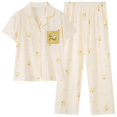 睡衣女士夏季莫代尔短袖家居服