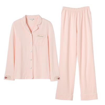 RoseTree春秋纯棉印花衬衫式睡衣