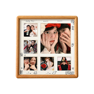 情侣创意九宫格相框洗相片定制diy纪念送闺蜜女朋友合照礼物摆台