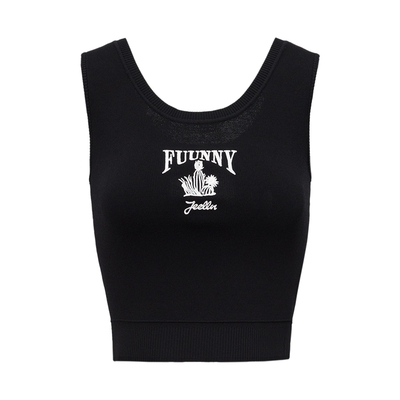 仿佛背心女提花无袖短款