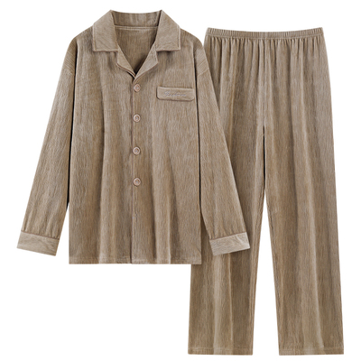 【芬腾】加绒加厚海岛绒睡衣套装