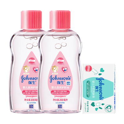 强生婴儿油新生儿抚触油去头垢