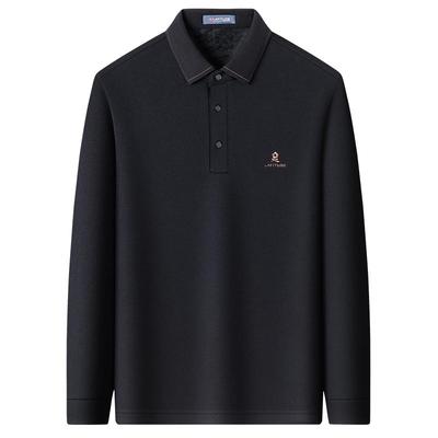 加绒加厚羊毛桑蚕丝翻领POLO衫