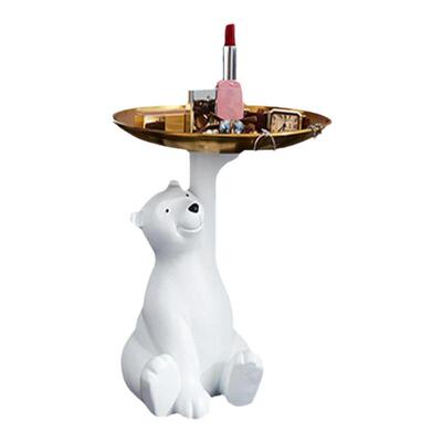 北极熊钥匙收纳托盘现代简约客厅摆件创意摆设家居装饰品可爱轻奢
