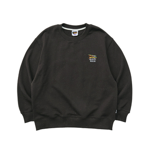 Battles 混纺彩点卫衣刺绣圆领套头宽松休闲美式复古