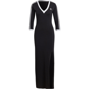 Adidas/阿迪达斯正品三叶草女子时尚侧开叉运动连衣裙IK0439