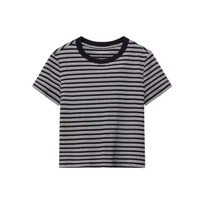 美特斯邦威撞色休闲圆领短袖体恤