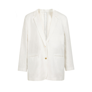 HeyDress亚麻套装女春夏法式高级感西装外套V领马甲高腰显瘦短裤