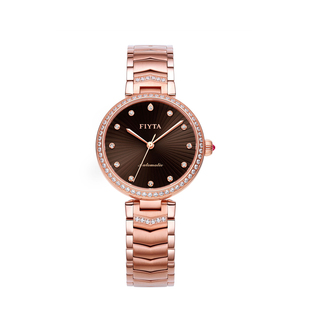 飞亚达手表女士心弦系列防水全自动机械表时尚潮流真钻女表869009