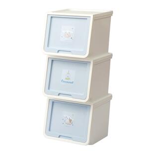 爱丽思玩具衣服收纳箱三丽鸥卡侧开式翻盖爱丽丝儿童带盖收纳盒