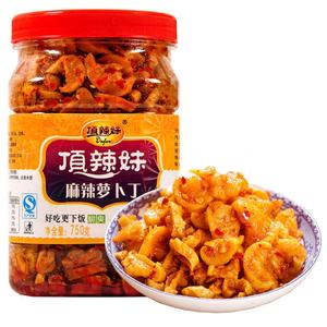 顶辣妹萝卜干下饭菜650g瓶装农家