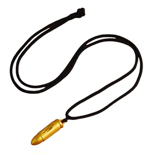 越南沙金坚不摧男女弹壳项链吊坠情侣配饰子弹仿金首饰直供