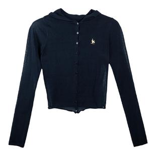 【明星同款】龙脸DRAGON FACE微透针织帽衫休闲宽松连帽衫