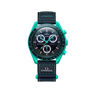 【自营】中古未使用斯沃琪欧米茄联名款北极光男表石英手表送礼物