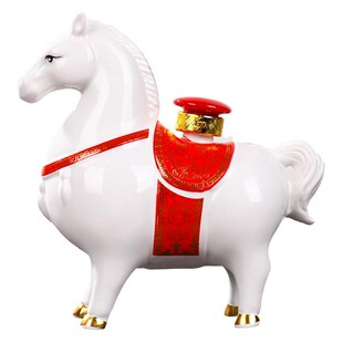 景德镇陶瓷酒瓶1斤装高温釉马到成功500毫升家用摆设空酒具带礼盒