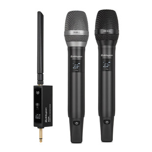 艾博逊AU20无线手持电容麦克风直播声卡户外音响唱歌K歌动圈话筒