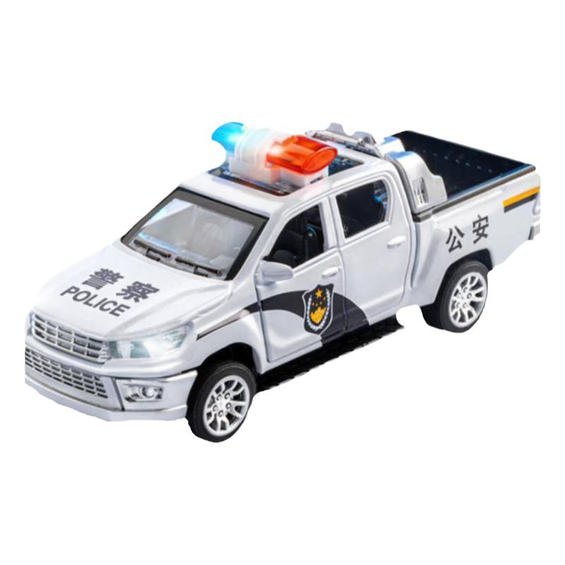 合金皮卡警车玩具小汽车玩具车男孩特警救护车仿真模型儿童节礼物