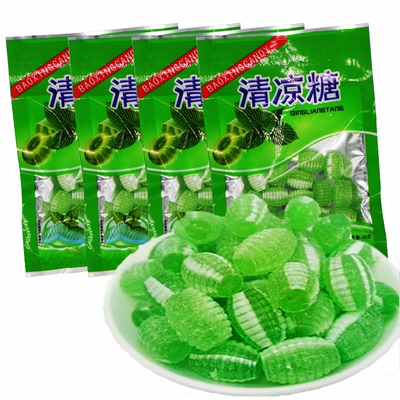 老式清凉薄荷糖怀旧麻糖螺丝糖