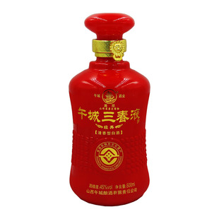 山西临汾午城三春液45度红瓶清香型白酒500ml/瓶(单瓶价) 整箱6瓶