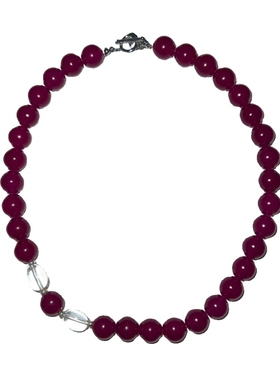 黑布林/焙茶百搭毛衣链串珠项链