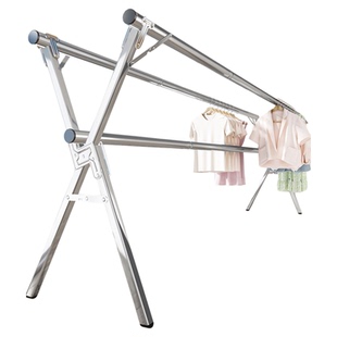晾衣架落地不锈钢阳台室内外家用阳台折叠凉衣架晒衣架晒被子神器
