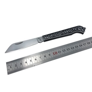 黄铜小刀精美雕花手工不锈钢水果刀创意民族风EDC随身钥匙扣小刀