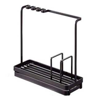 日本YAMAZAKI山崎实业浴室台面海绵毛刷清洁用品牙刷抹布收纳架