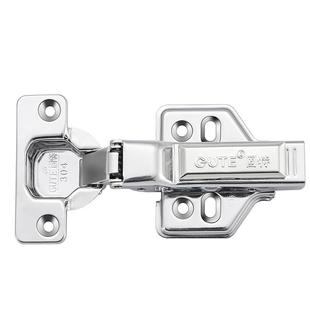 固特304不锈钢橱柜门铰链液压缓冲衣柜五金阻尼折叠飞机烟斗合页