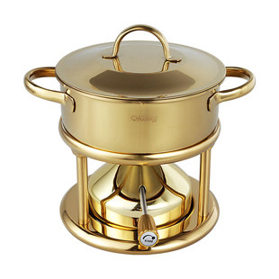 瑞士Kisag充气式金色单人小火锅家用/会所充气一人一锅港式火锅