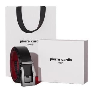 【本命年】皮尔卡丹皮带男真皮新款红色腰带男士送礼结婚牛皮裤带