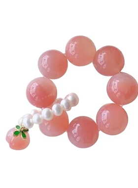 手捻绕指柔蜜桃青梅手串学生女款手持念珠把玩解压手链简约高端风