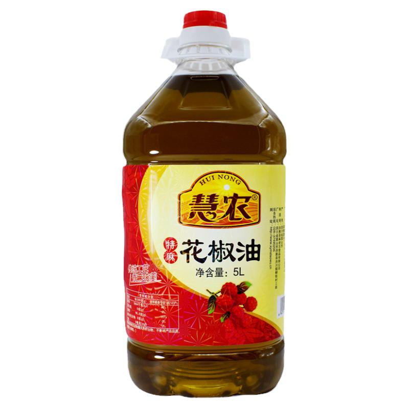 慧农花椒油5L餐饮装汉源鲜花椒制拌菜炒菜烧菜蒸菜川味特麻花椒油