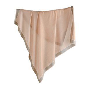 粉色围巾披肩外搭女2025新款秋季高级感薄款羊毛三角巾丝巾大方巾