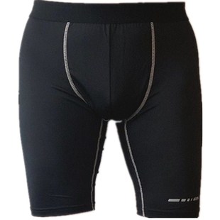 日单跑步紧身短裤运动五分裤内裤男 篮球足球打底防磨大腿铲球裤