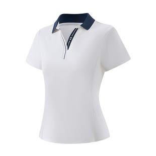 天使季节网球服女短袖速干polo衫羽毛球服2026新款运动套装上衣服