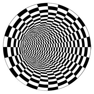 圆形地毯黑白眩晕电脑椅转椅垫吊篮卧室客厅儿童房地垫健身瑜伽垫