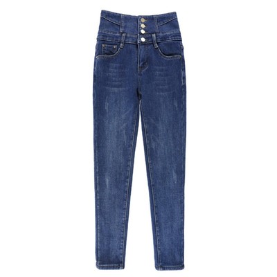 女腰弹力靓丽百搭加植绒厚阔腿裤