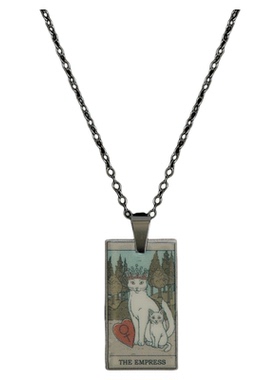 古着Vintage猫咪项链银色长款