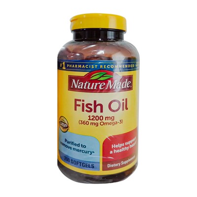 现货*美国Nature Made深海鱼油软胶囊omega-3血管清理1200mg300粒