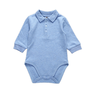 婴儿长袖翻领包屁衣polo衫春装宝宝白色打底衬衫男小童上衣潮睡衣