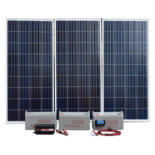太阳能发电板带蓄电家用220v全套户外野外光伏1000W整套供电系统