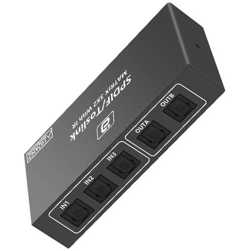 音频光纤矩阵分配切换器三进二出音箱功放电视游戏分配 3X2遥控