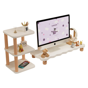 台式电脑增高架显示器增高架显示屏屏幕底座支架桌面键盘托架显示屏垫高底座台式支架桌面收纳架办公桌置物架